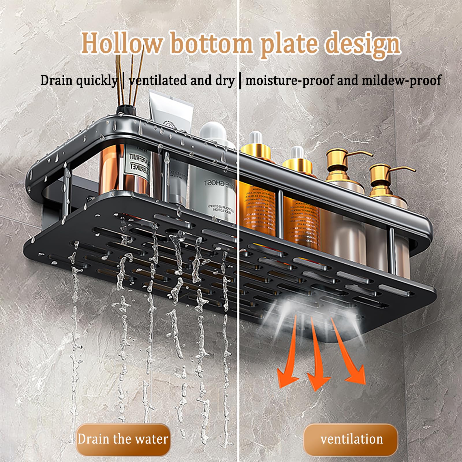 Étagère De Douche En Aluminium, étagères De Douche Adhésives