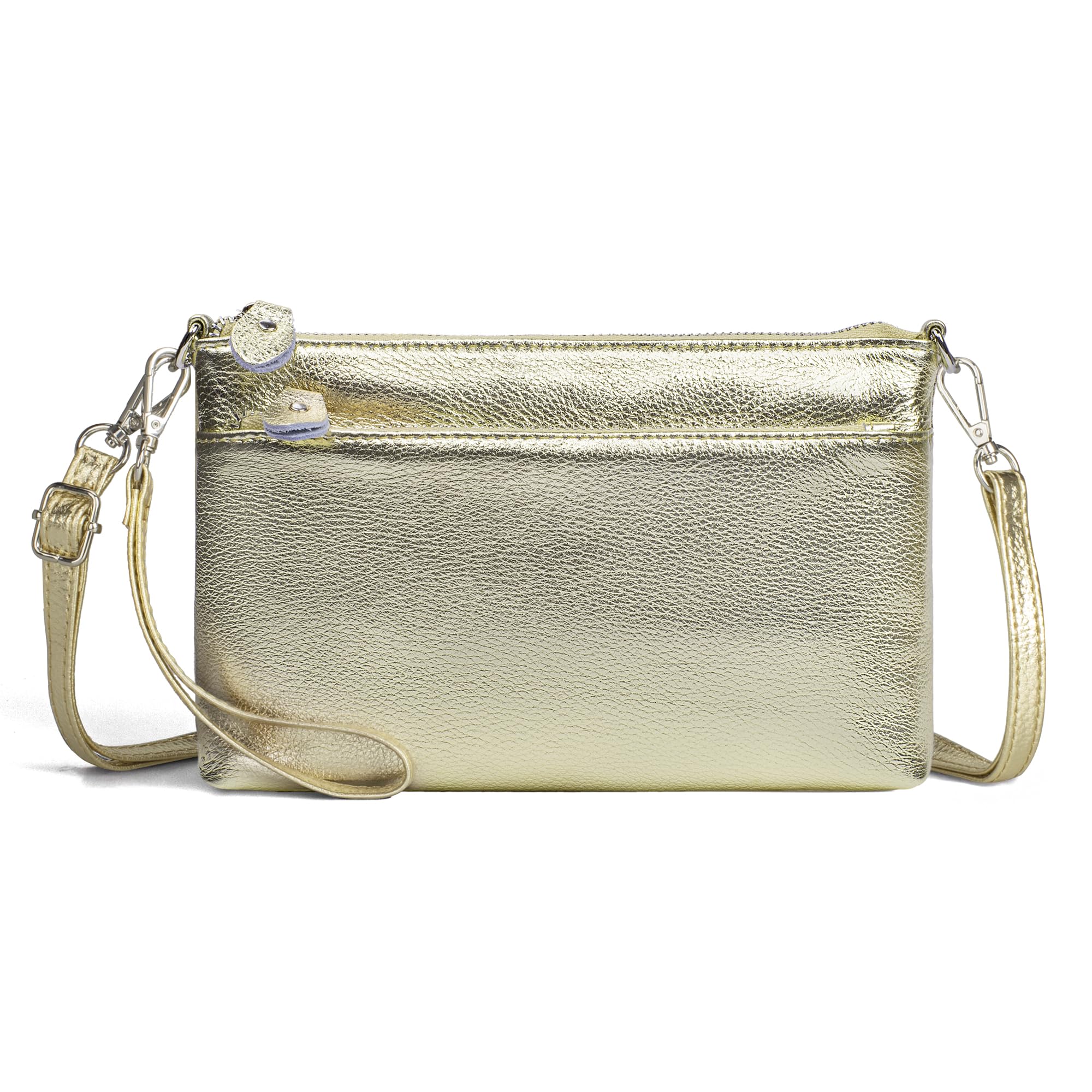 befen Genuine Leather Wristlet Clutch Wallet Purses with RFID Blocking, Small Crossbody Bags Shoulder Handbag for Women