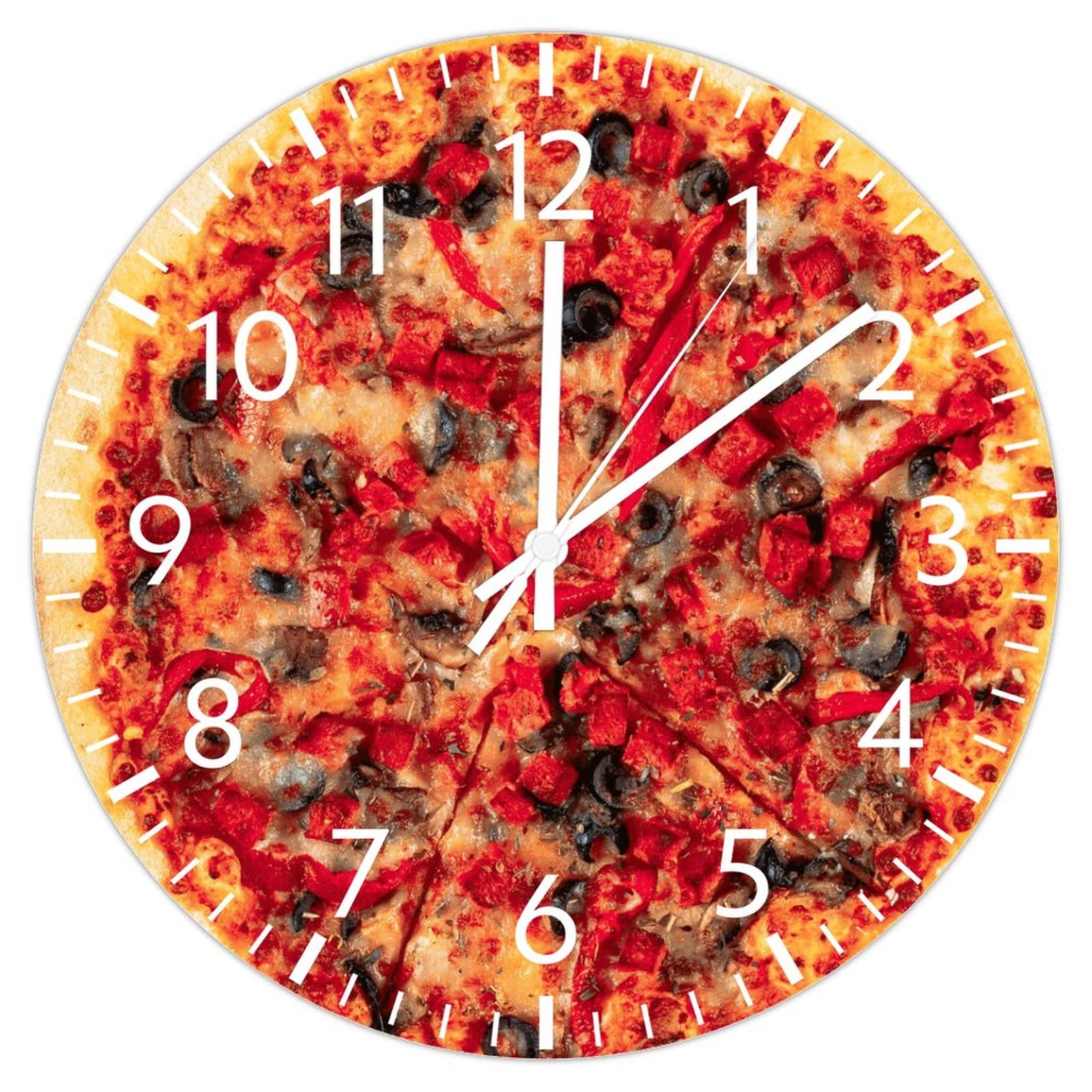 Horloge murale à suspendre ronde : pendule à piles pour décoration intérieure contemporaine