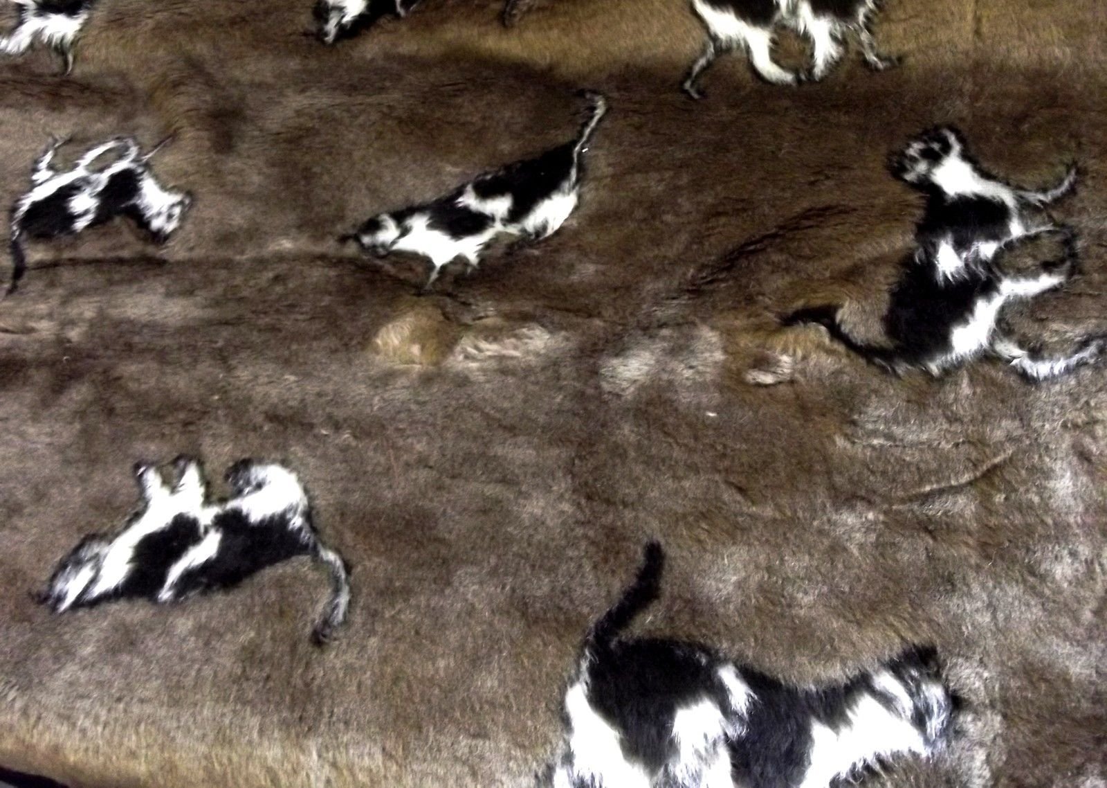 Tissu fausse fourrure de haute qualité chat marron