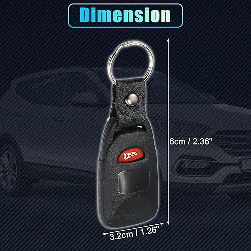 Miniatura 3 de X AUTOHAUX Funda de repuesto para llavero de 3 botones sin llave para Hyundai Tuscon 2005-2016 para Kia sin chip, color negro