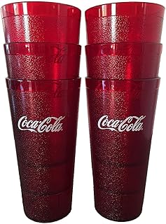 Best New (6) Coke Coca Cola Restaurant Red Plastic Tumblers Cups 20 oz Carlisle Review 