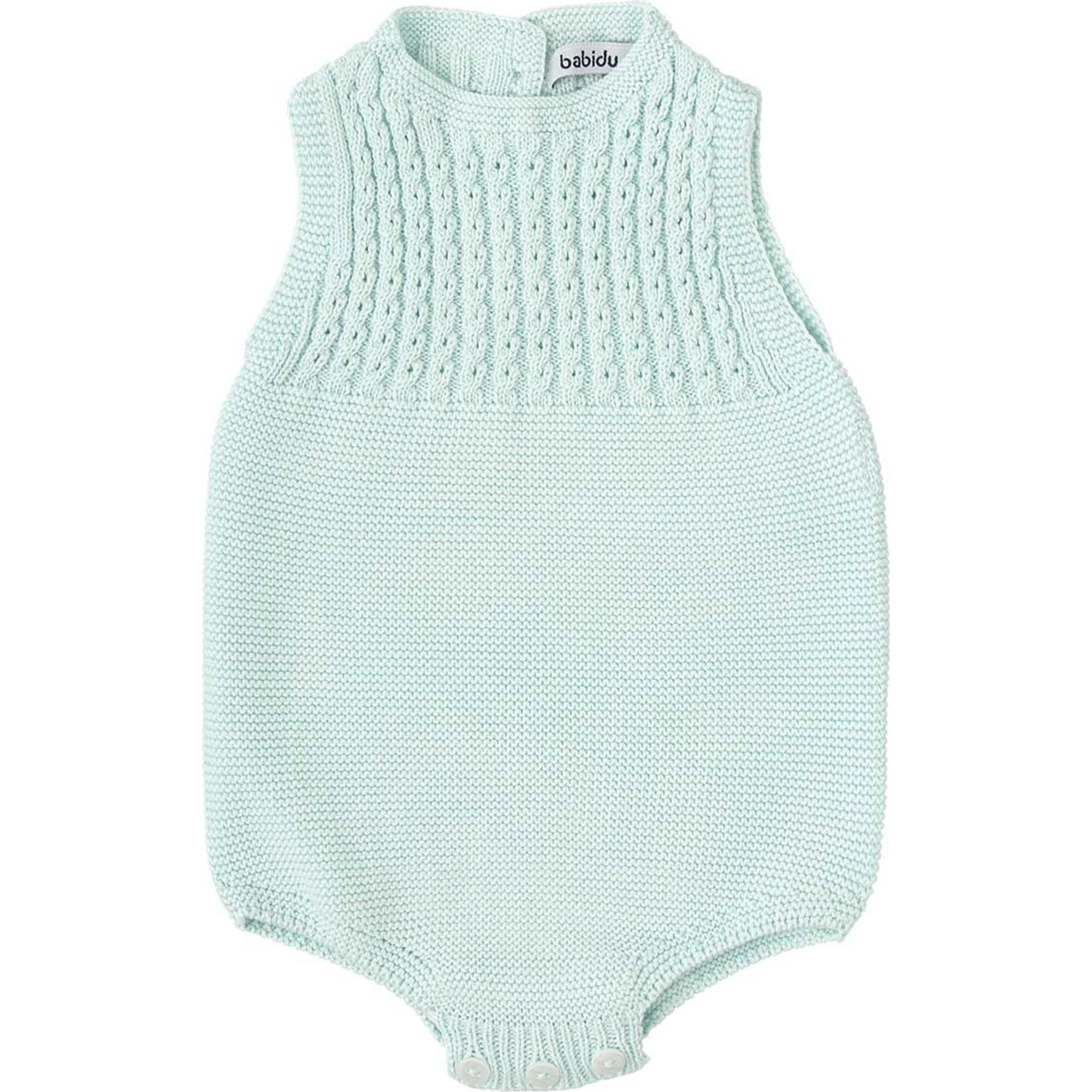 BABIDU Punto Modelo Recuerdo, Pelele Sin Mangas con Tejido Trenzado en el Pecho Unisex bebé