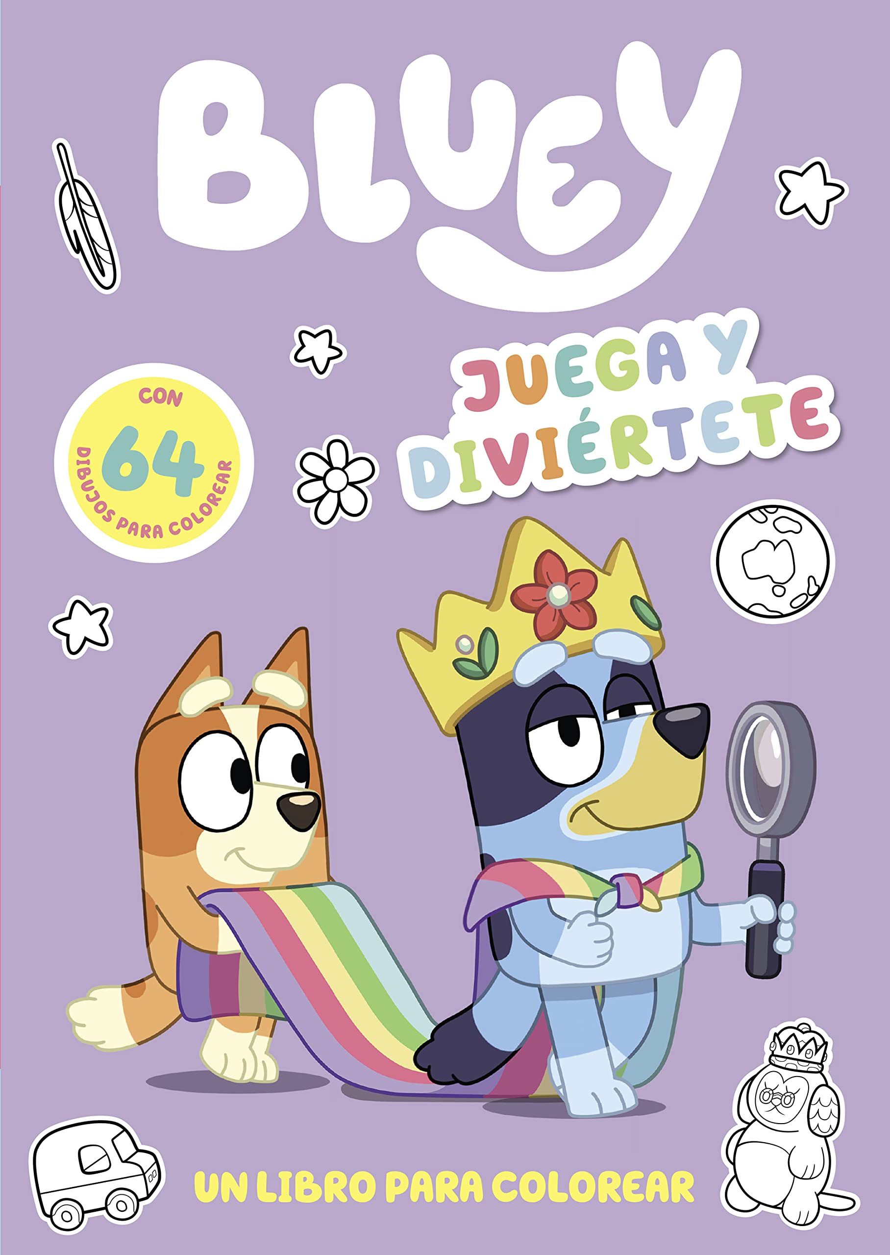 Bluey. Actividades - Juega y diviértete. Libro para colorear a Bluey y sus amigos. 64 dibujos fáciles y bonitos (edición en español): Un libro con 64 dibujos para colorear (Altea)