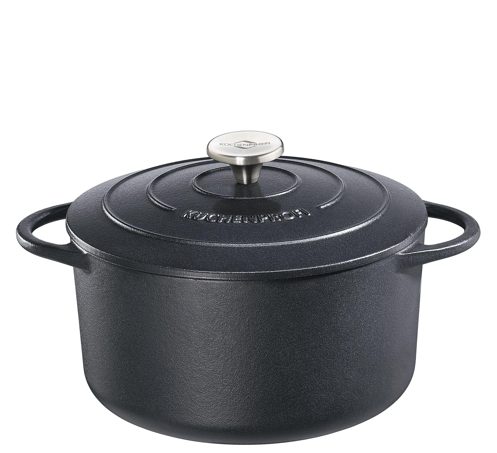 Küchenprofi 0401001022, Provence Black Cast Iron Stewing Pan, 13.8 x 9.75 x 27.6 "