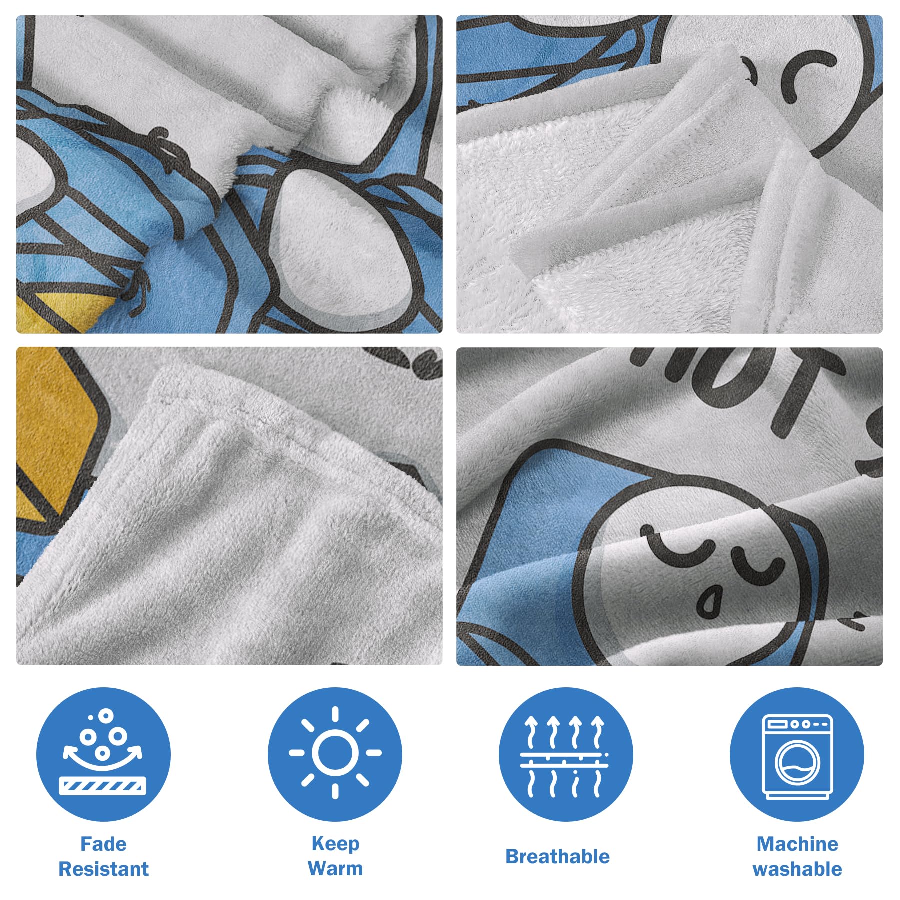 Funny Fathers Day Birthday Gift for Dad Husband, Dad is Not Sleeping Blanket, Dads Gifts from Daughter Son, Super Soft Throws Blanket for Couch and Napping, 60" x 50" (Gray)