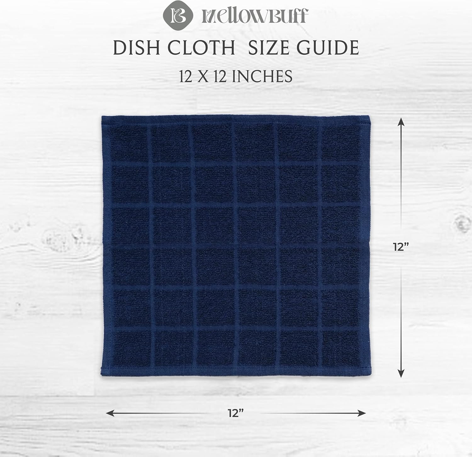 100% Cotton Terry Dish Cloth & Dish Towel, 6 Pack, Super Soft and Absorbent Kitchen Towels, Perfect for Kitchen Cleaning and Dish Washing (Navy Blue 6 Pack) - Image 4