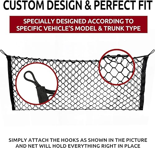 Miniatura 3 de Red de carga elástica para maletero estilo sobre para Jeep Wagoneer 2022  Organizador y almacenamiento de maletero premium  Red de equipaje para SUV