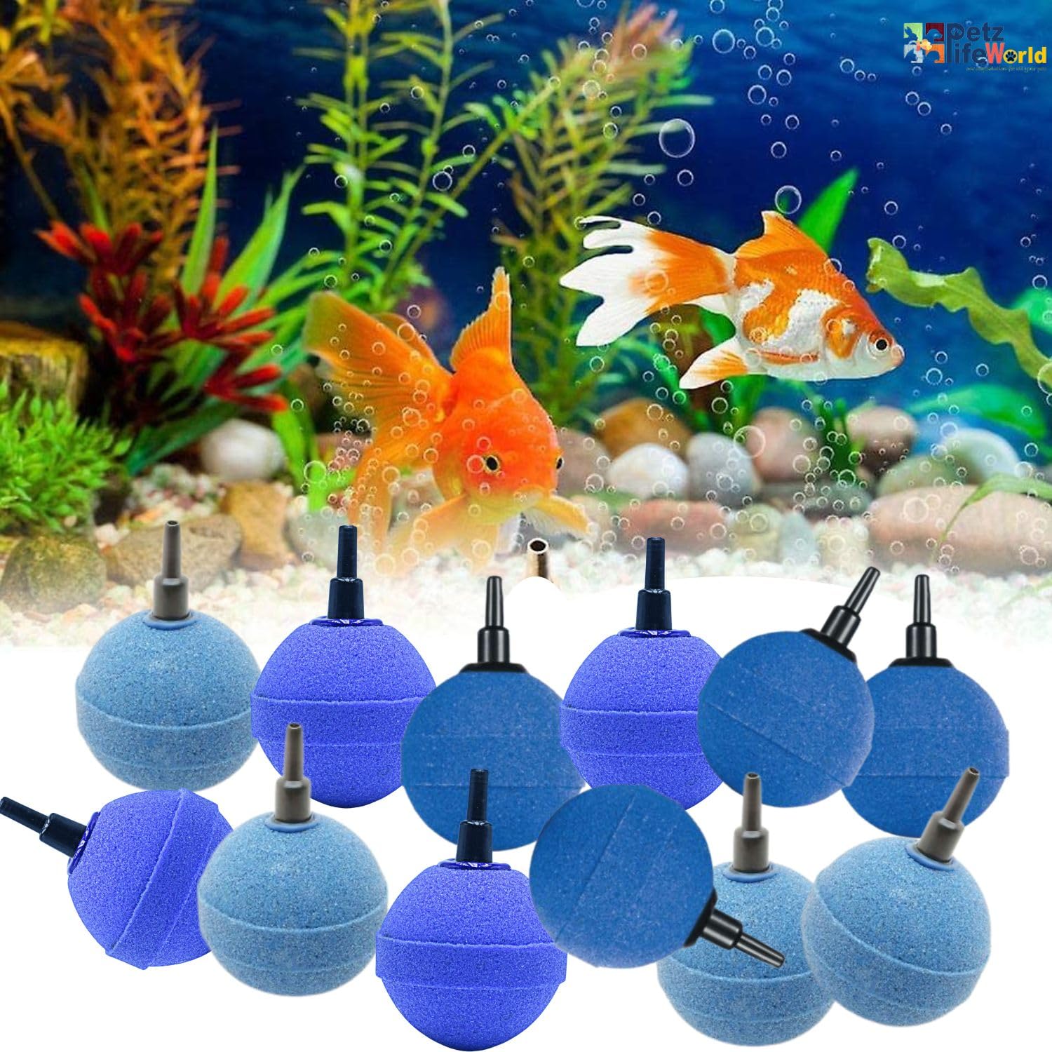 VAYINATO® (Pack 0f 20) 1 Inch Ball Shaped Fish Tank Aquarium Oxygen Aerator Air Stone | Multi Colour by Petzlifeworld (B0CKBFPW51) Amazon Price History, Amazon Price Tracker