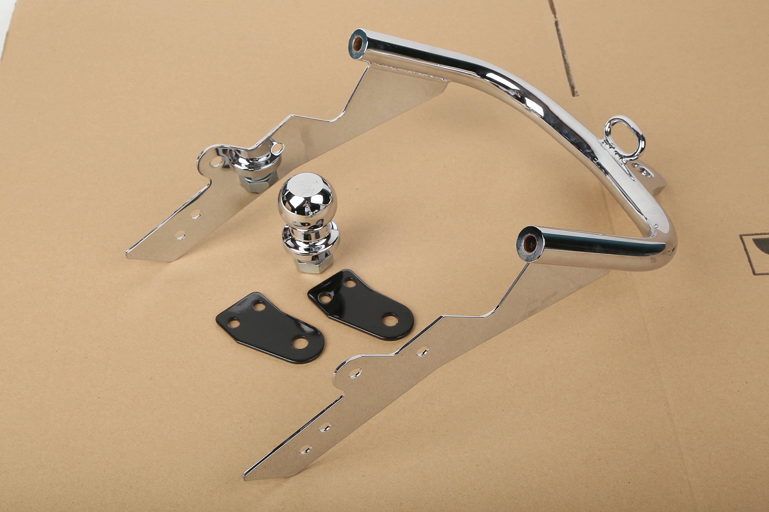 SLMOTO Chrome Trailer Hitch W/Ball Fit for Harley Touring Electra Glide FLHT FLHR FLTR FLT