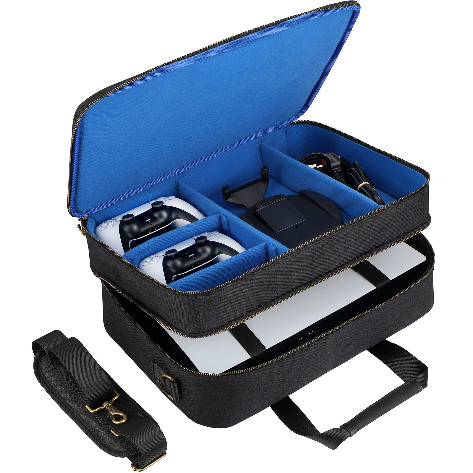 Amazon.com: Zadii Funda protectora de transporte compatible con PS5, bolsa  de viaje para consola Playstation 5, controladores DualSense, cables y  otros accesorios : Videojuegos