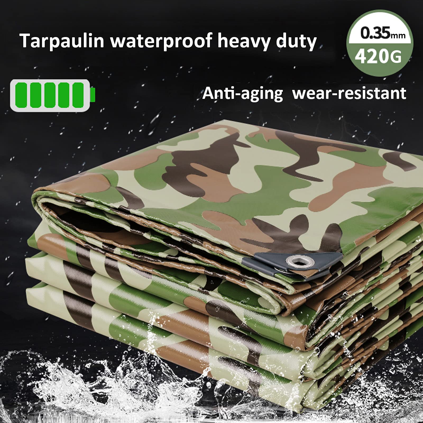 Bâche d'auvent imperméable ultra légère en tissu imperméable pour le camping, la randonnée et les activités de plein air