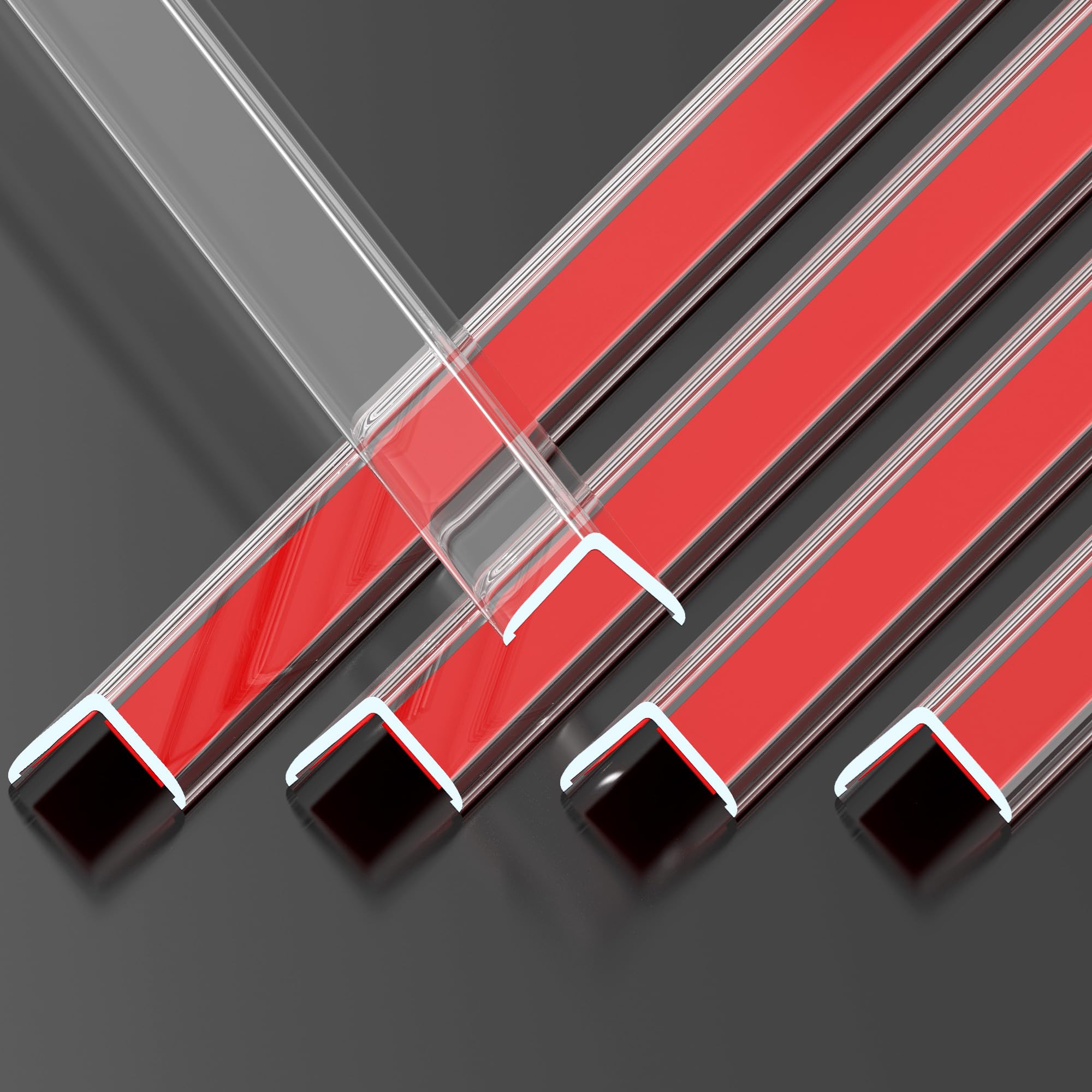 Clear Self-Adhesive Mini Wall Corner Protectors, Cute Corner Guards & Edge Protector for Wall Door Frame Cabinet Baseboard & Door, Table, Stair, Easy