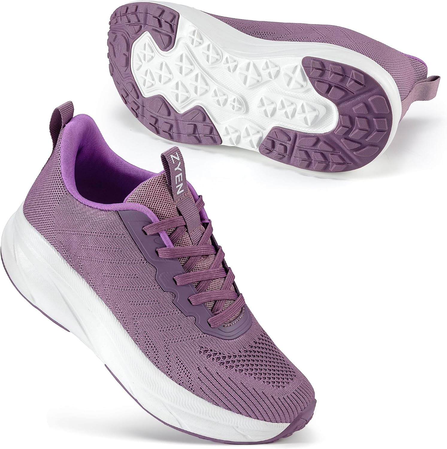 ZYEN Women's Walking Shoes Cushioned Non-Slip Breathable Mesh Athletic Sneakers for Gym Running Daily Wear