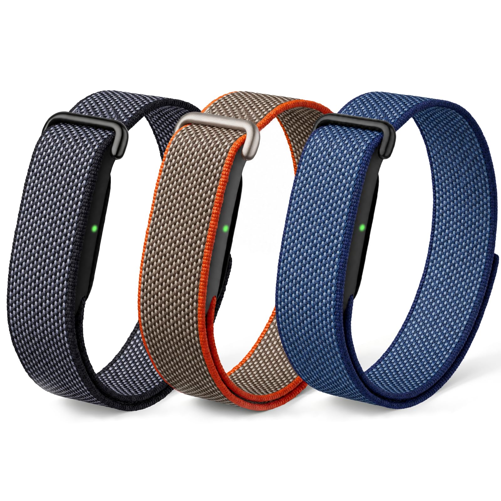 Sport Hook & Loop Nylon Armband Kompatibel mit Google Fitbit Air Band | Weiches Atmungsaktiv Ersatzarmband für Damen Herren Leicht Verstellbar Performance Loop Strap für Jogging Training Alltag