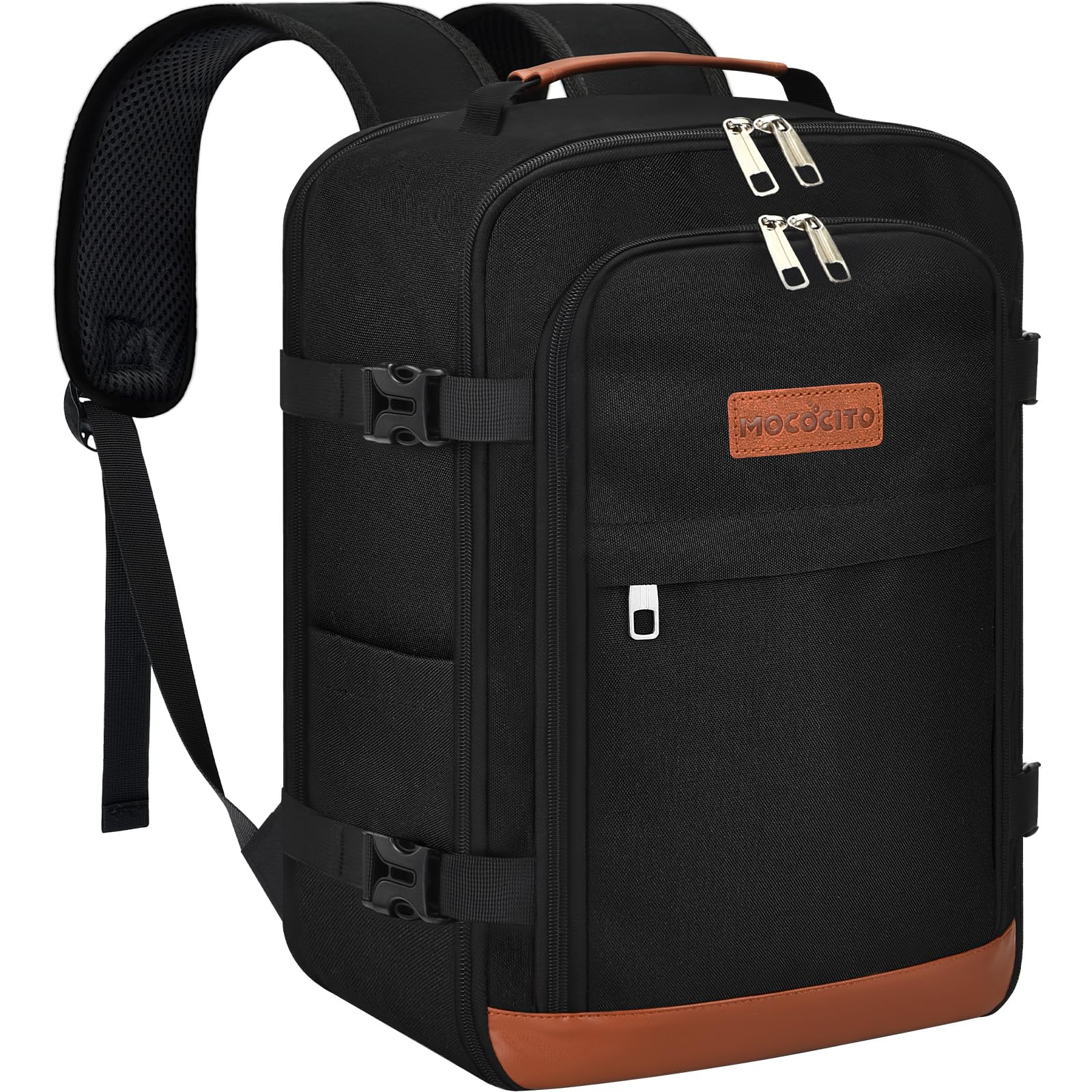 Bagages Cabine 40x30x20+5cm Pour Voyage Avion Sac à Dos Ryanair Homme Femme 20L Capacité Petit Bagage à Main Sous Siège, Sac Ordinateur Portable 15.6" Pour Vueling, WizzAir, Transavia
