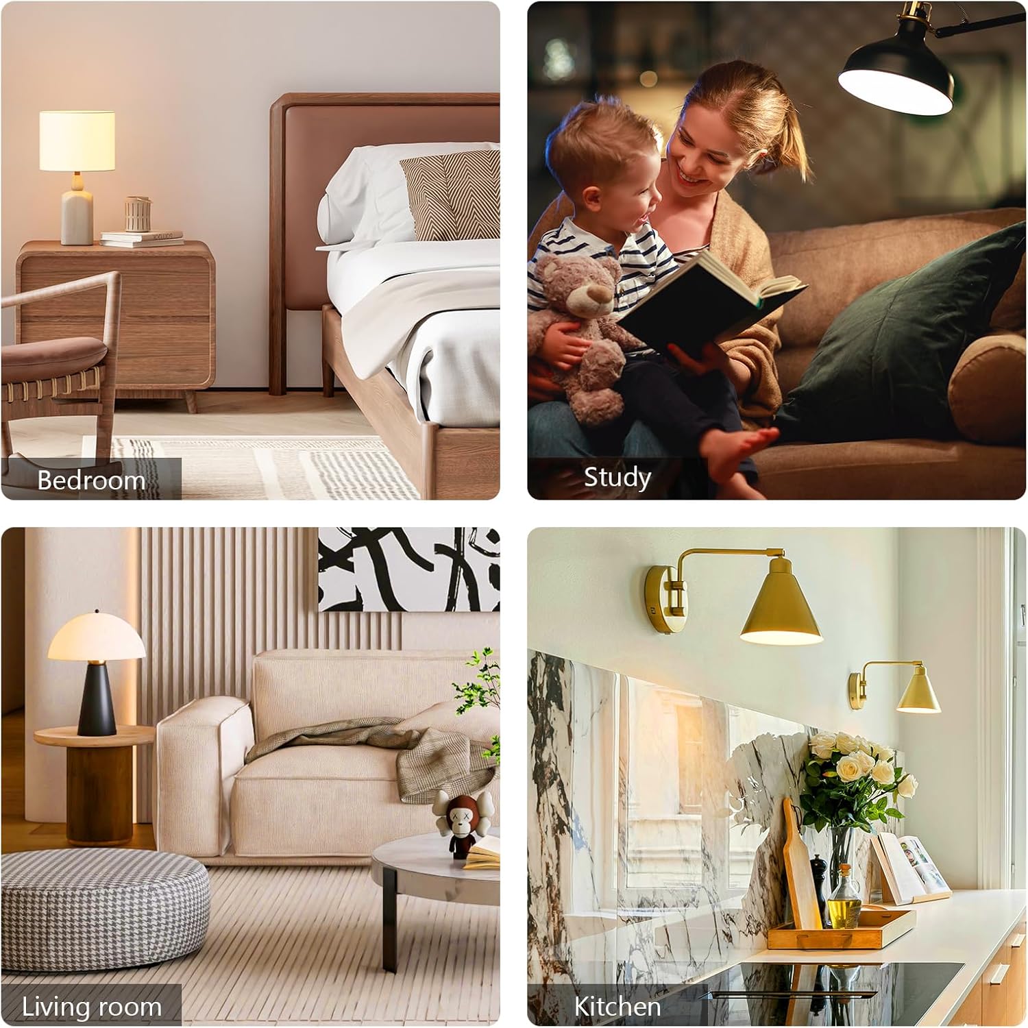 A19 LED Light Bulbs, 60W Equivalent Soft White 2700K, 750 Lumens Non-Dimmable LED Bulbs, Efficient 8.5W, 10000 Hours Long-Lasting E26 Base Standard Bulbs for Bedroom Living Room Kitchen, 4 Pack - Image 8