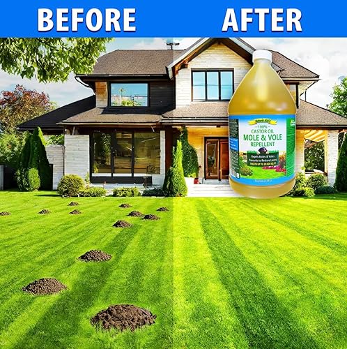 Miniatura 9 de Repelente de mole, 100% aceite de castor, 32 onzas, concentrado