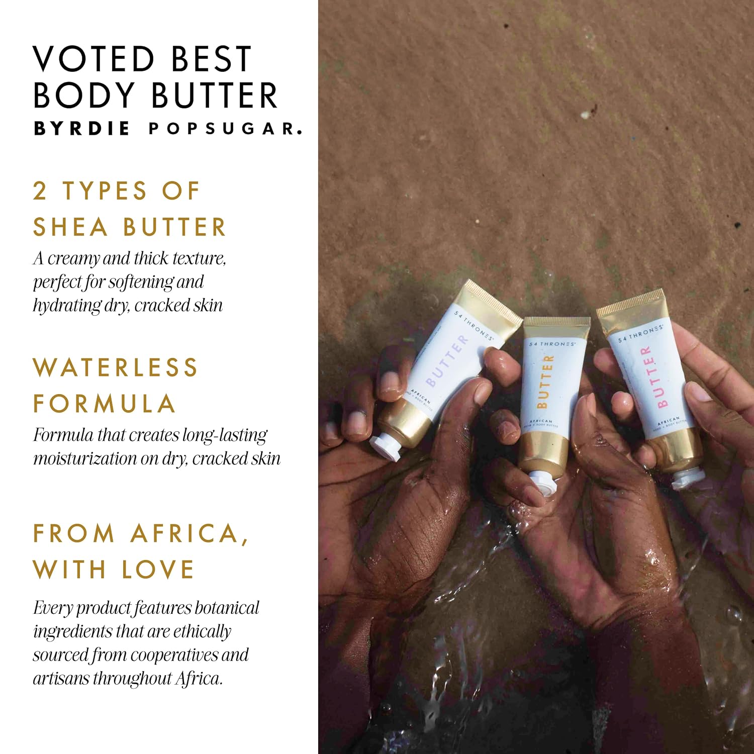 54 Thrones African Beauty Butter Mini Trio Set, 3 Whipped Shea Body Butters