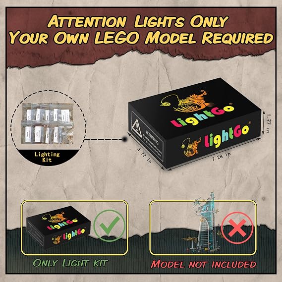 LightGo LED Lighting Kit Designed for Marvel Avengers Tower Compatible with Lego 76269 Building Set - Not Include Model (Remote Version)