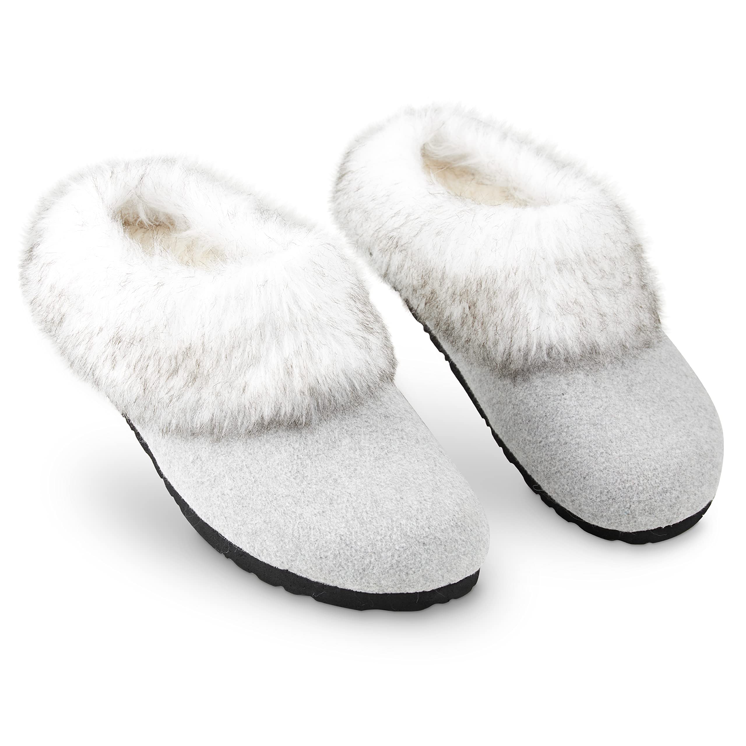 DUNLOP Pantofole Donna, Ciabatte Pelose Donna Invernali da Casa Antiscivolo con Suola in Gomma