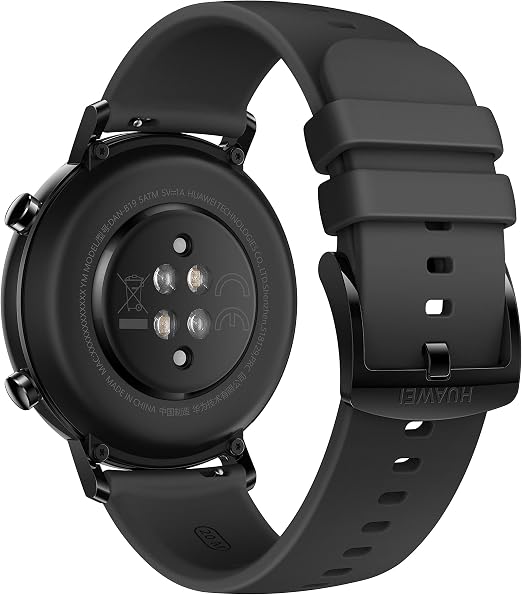 HUAWEI Watch GT 2 Smartwatch (42 mm Full-Color-AMOLED Touchscreen,  SpO2-Monitoring, Herzfrequenzmessung, Musik Wiedergabe, 5ATM wasserdicht,  GPS) Night Black, 30 Monate Garantie