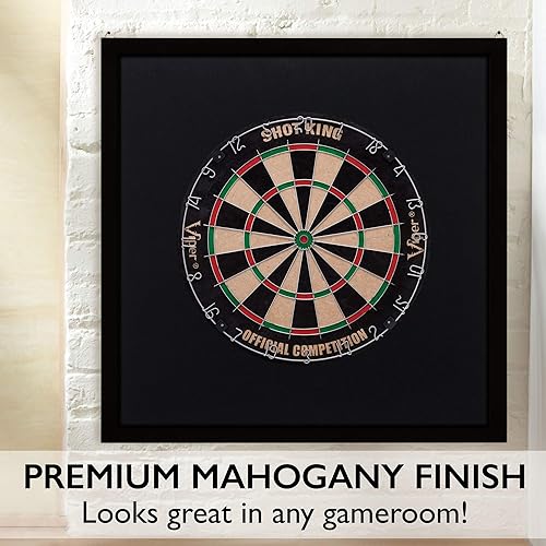 Miniatura 4 de Viper - Tablero de dardos con marco de madera, acabado de caoba oscura