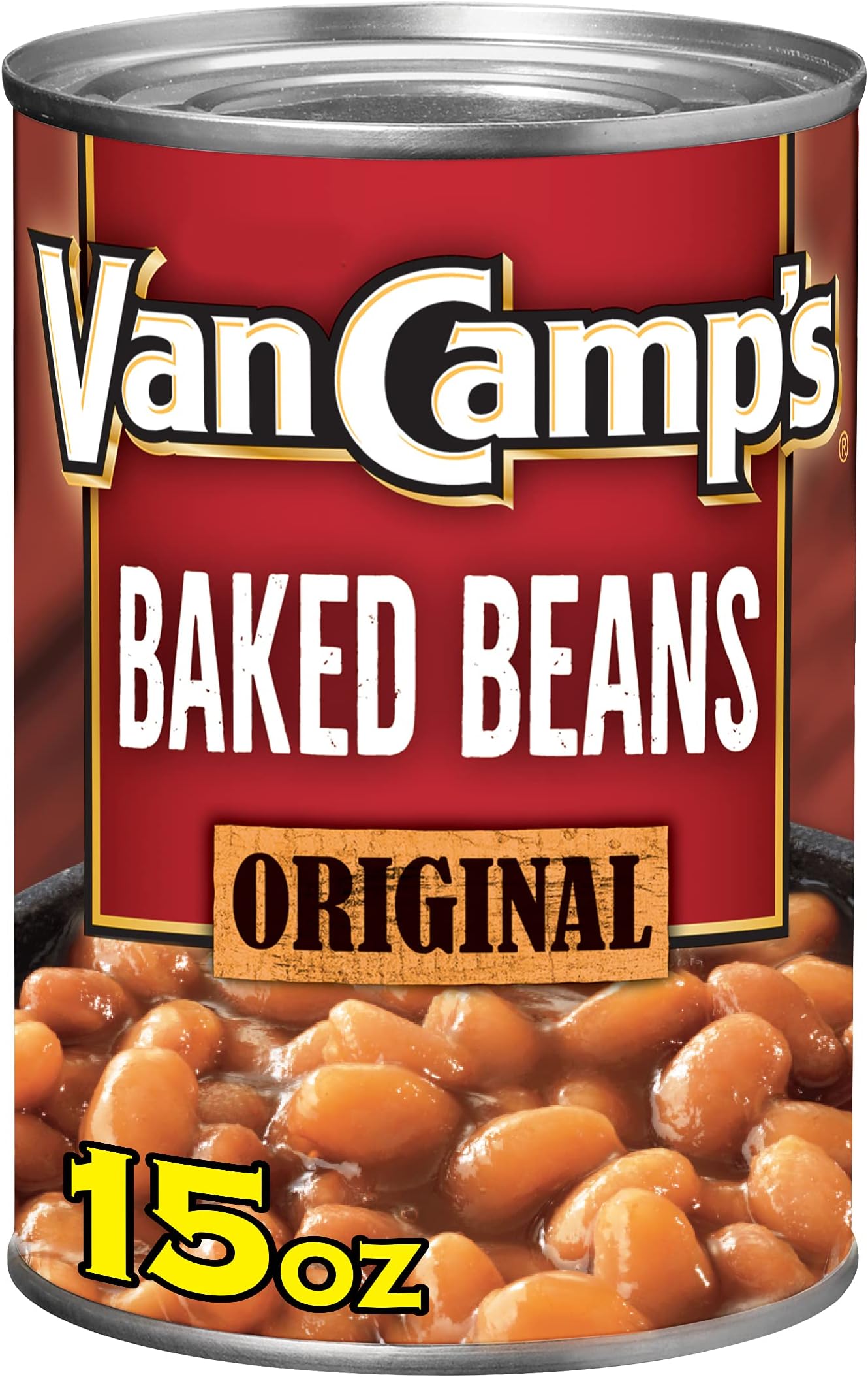 Van Camp's Original Baked Beans, Canned Beans, 15 OZ (Pack of 12)