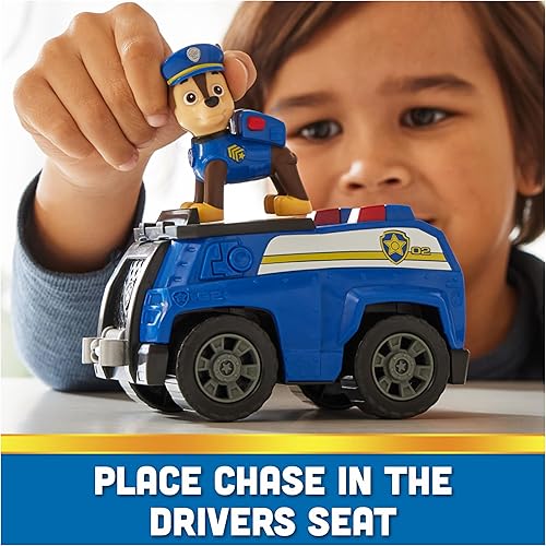 Miniatura 4 de Paw Patrol, Chase's Patrol Cruiser, auto de juguete con figura de acción coleccionable, juguetes para niños y niñas de 3 años en adelante