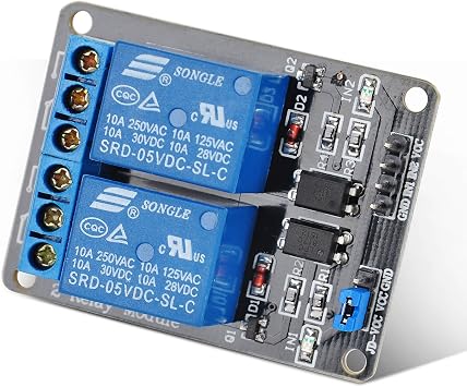 2 Kanal 5V R le Mod l - AC 250V 10A - Optokupl r  zolasyonlu