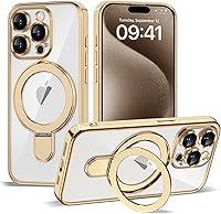 Vista 24 de Funda compatible con iPhone 12 con soporte de anillo magnético invisible [compatible con Mag-Safe] [Protector completo de lente de cámara] Funda