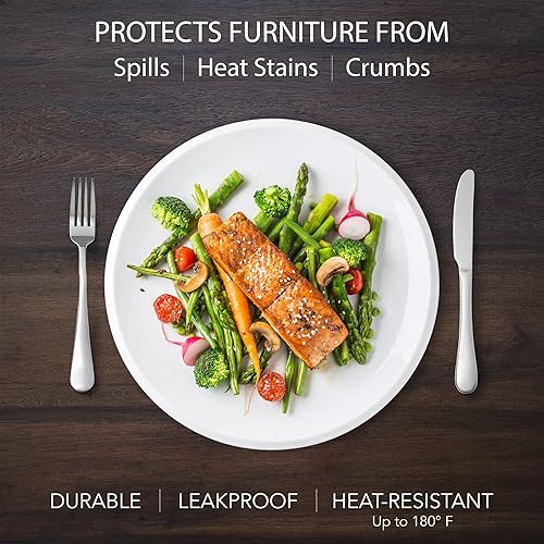 Miniatura 6 de Andie Home - Manteles individuales ovalados para mesa de cocina y comedor, juego de 6 piezas, resistentes al calor y lavables a la superficie, color