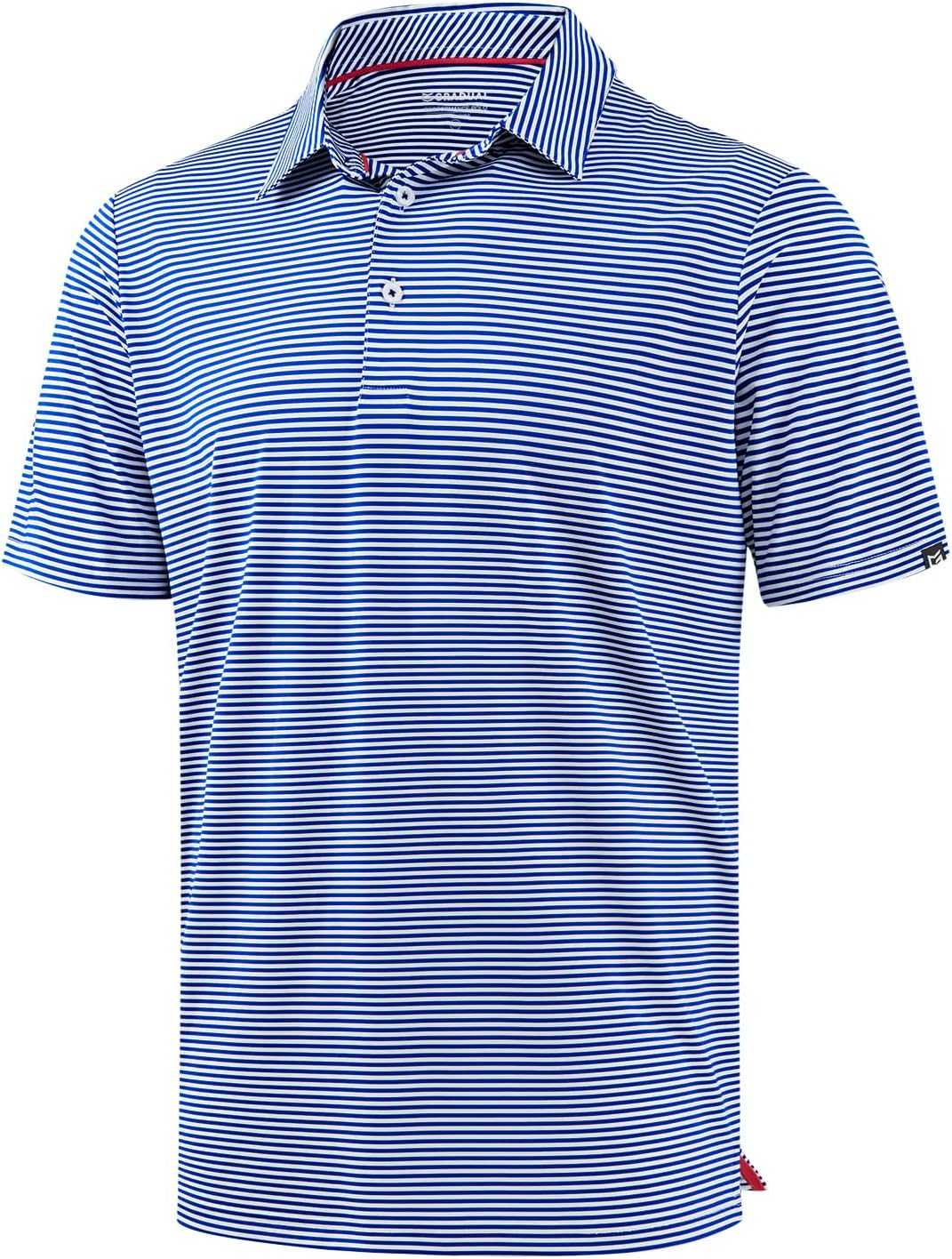 G Gradual Mens Golf Shirt Dry Fit Moisture Wicking Perfomance Short Sleeve Striped Polo Shirts for Men Dressy Casual