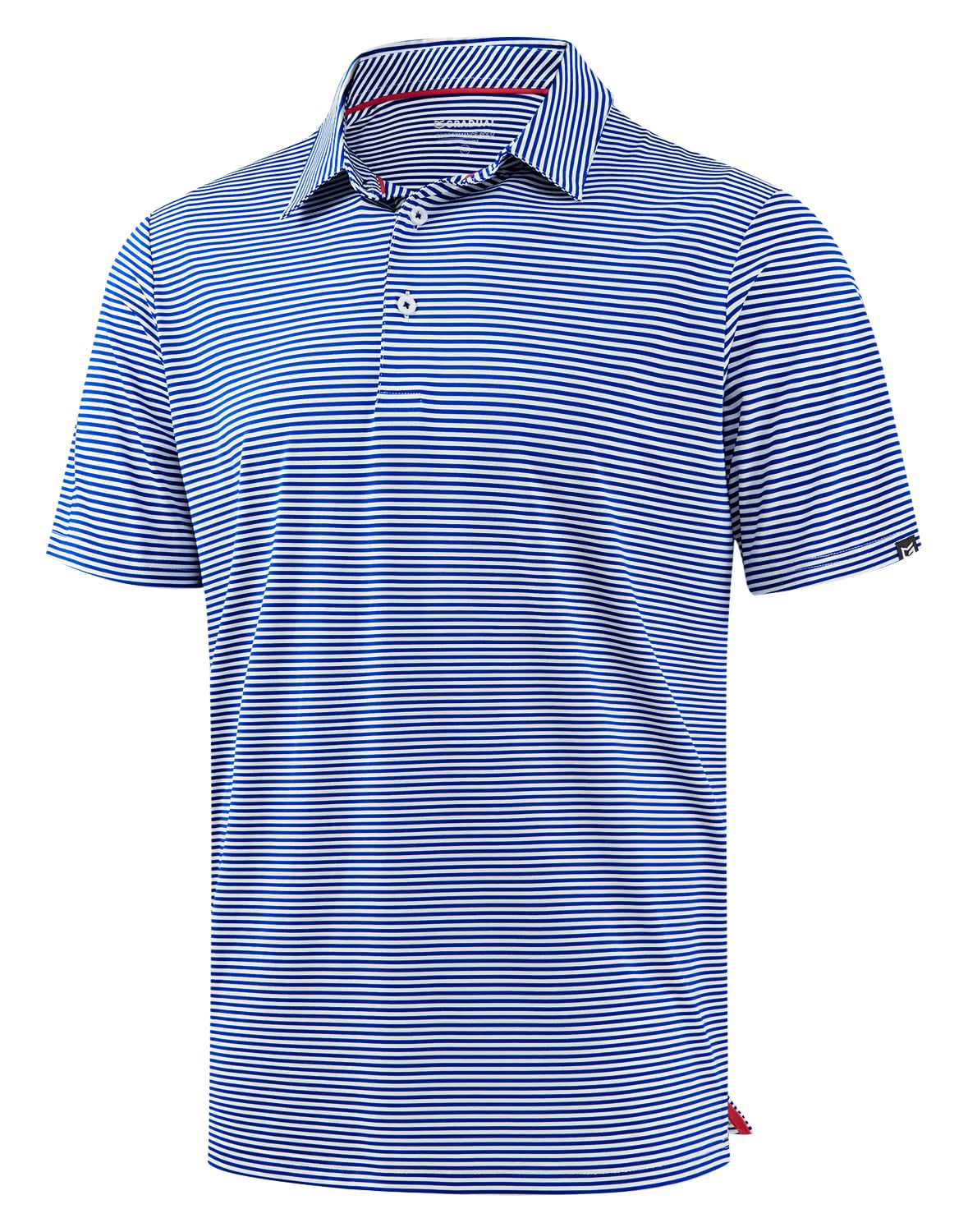 G Gradual Mens Golf Shirt Dry Fit Moisture Wicking Performance Short Sleeve Striped Polo Shirts for Men Dressy
