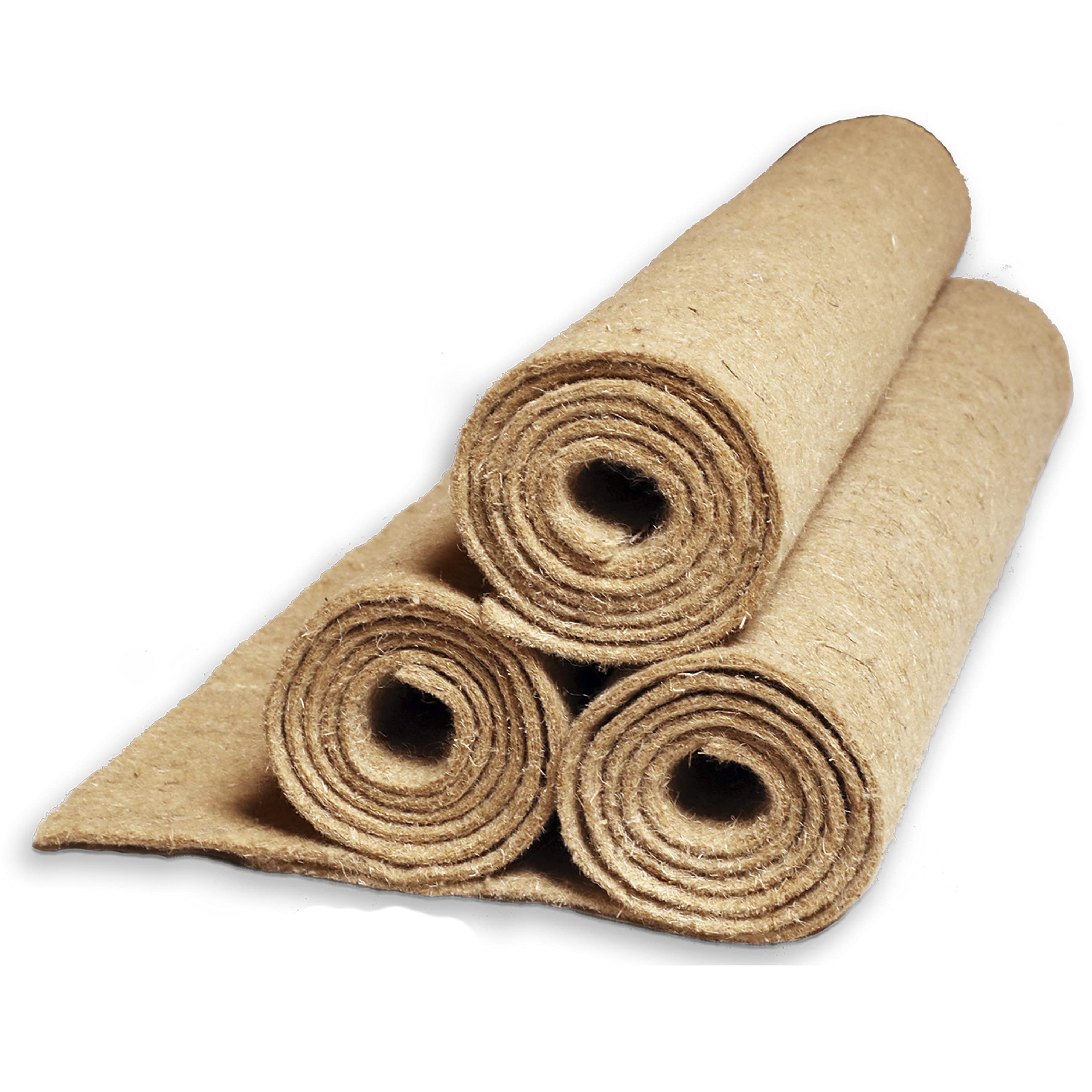 Natursache 10 Nagermatten aus Hanf, 100 x 50 x 1cm I Hanfmatten für Hasenstall, Kaninchenhaus, Hamsterkäfig I Bodenabdeckung für Käfige, Laufställe, Höhlen & Schlafplätze von Kleintieren & Nagern
