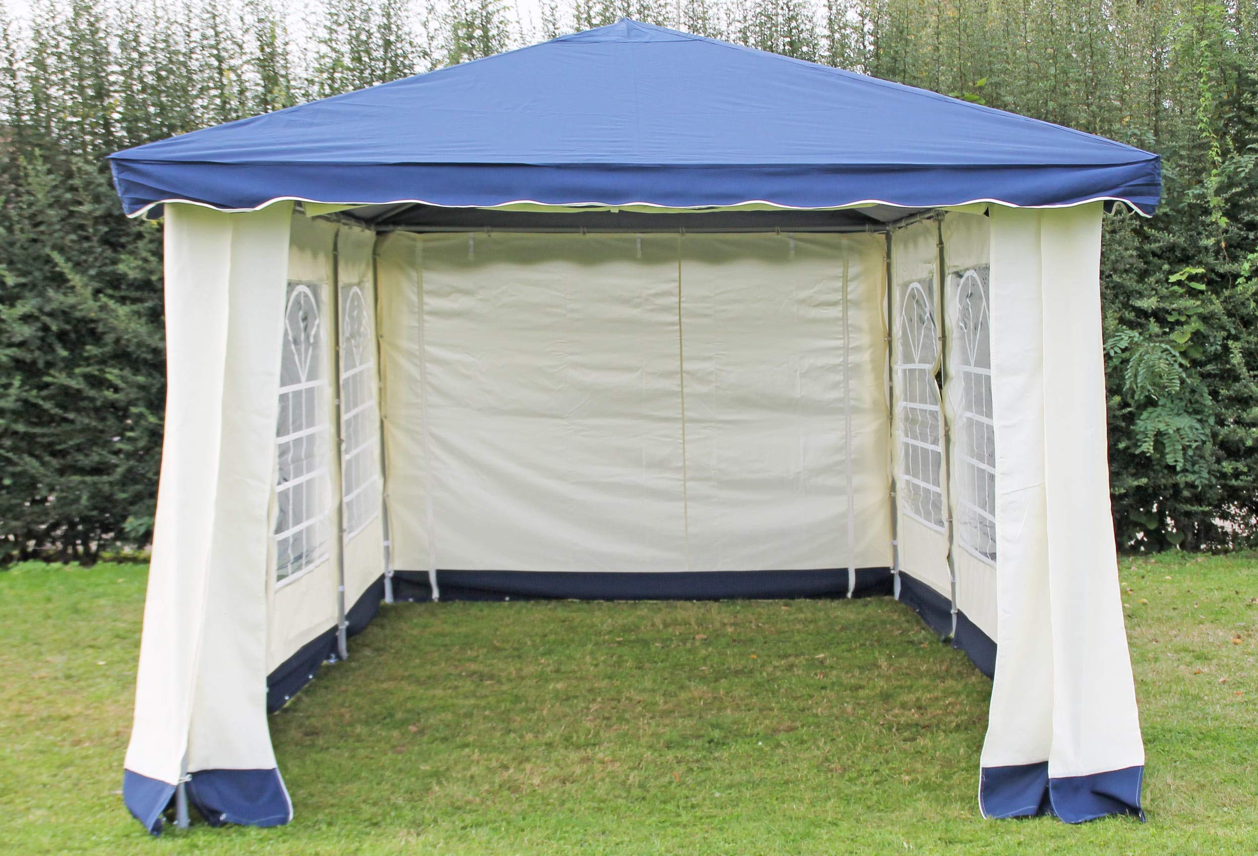 Stabilezelte Gartenpavillon 3x6 m Premium PVC Deluxe BLAU