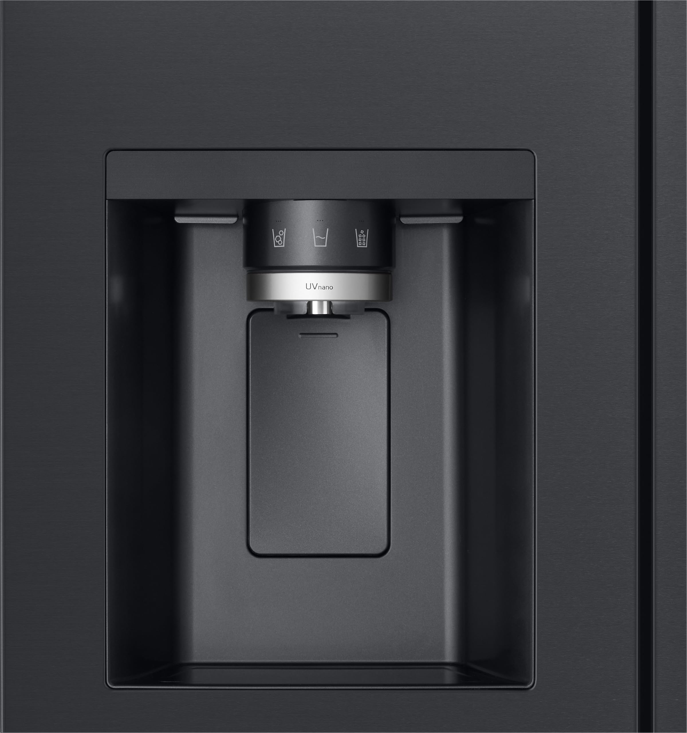 LG GSLE91EVAC Side by Side Kühlschrank, Klasse C, 628 L, Multi-Door Kühlschrank mit Gefrierfach, Eis-, Crushed Ice- Wasserspender mit UVnano, Total NoFrost, Smart Inverter Kompressor, Wi-Fi