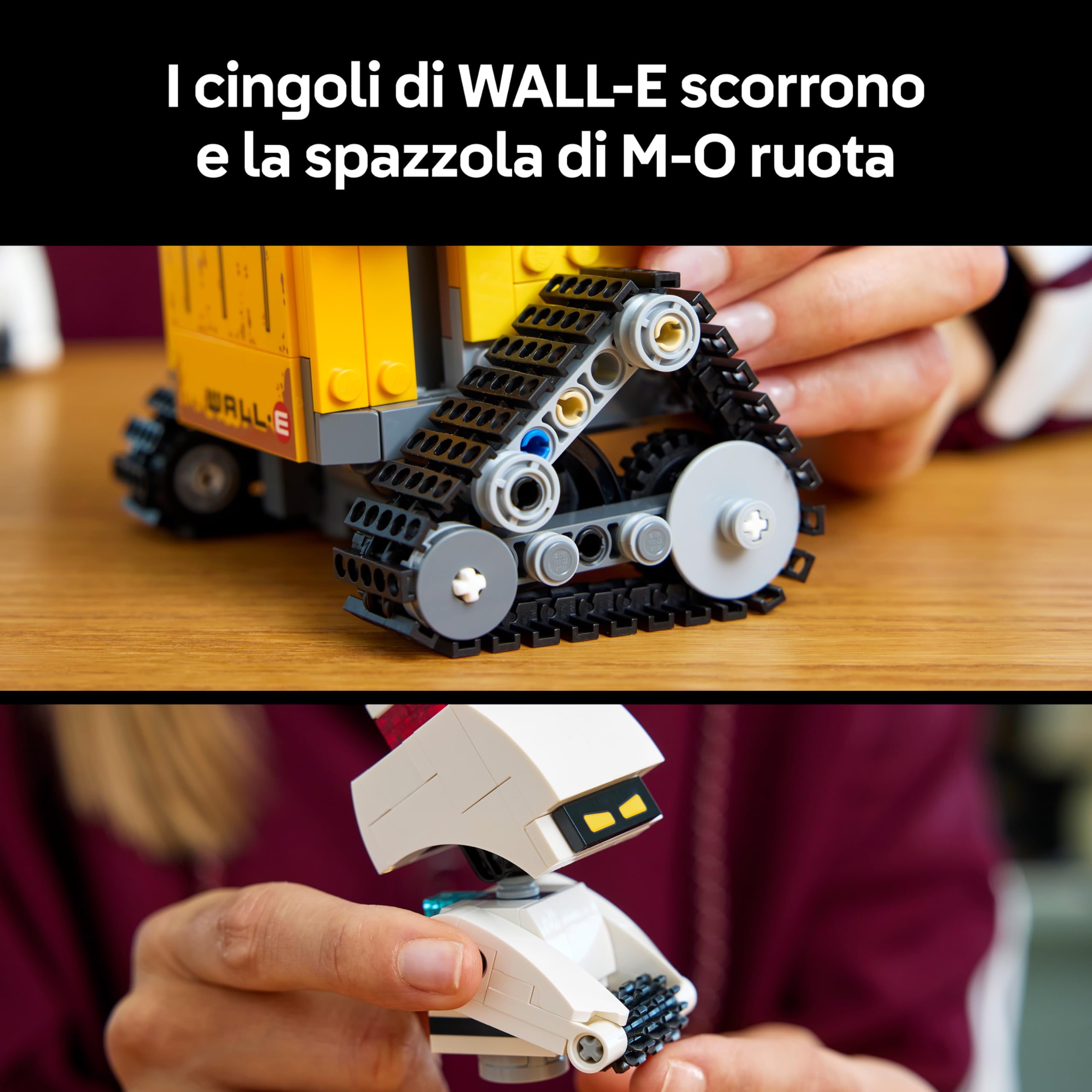 LEGO | Disney Pixar WALL-E e EVE - Kit di Modellismo per Adulti da Esposizione - Costruzione Fai da Te con i Personaggi di M-O e Hal - Decorazioni per la Casa - Regalo da Collezione per Fan - 43279