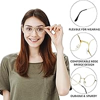 Vista 10 de Spooktacular Creations Gafas de mago negras de Halloween, accesorios de disfraz de alambre redondo para hombres y mujeres, disfraz de Halloween