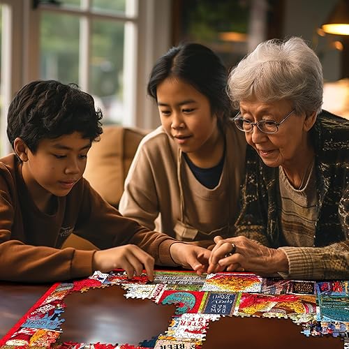 Miniatura 5 de White Mountain Rompecabezas de 1000 piezas con collage vintage para familias y adultos - Taste of New England