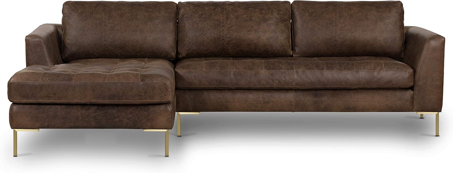 POLY & BARK Calle Furniture, 114 inches, Brown Stone and