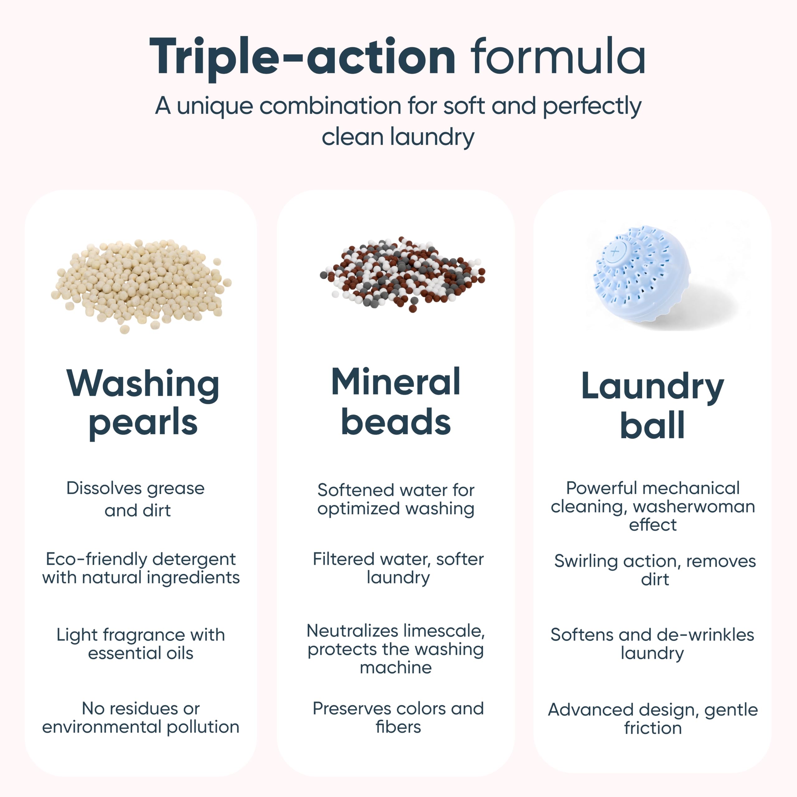 aecodune Ekologiczna piłka do prania w pralce – 240 praniach – naturalny proszek do prania w perłach do prania Zero Waste – detergent do prania Sensitiv – olejek eteryczny – antywapienny i ekonomiczny kulka