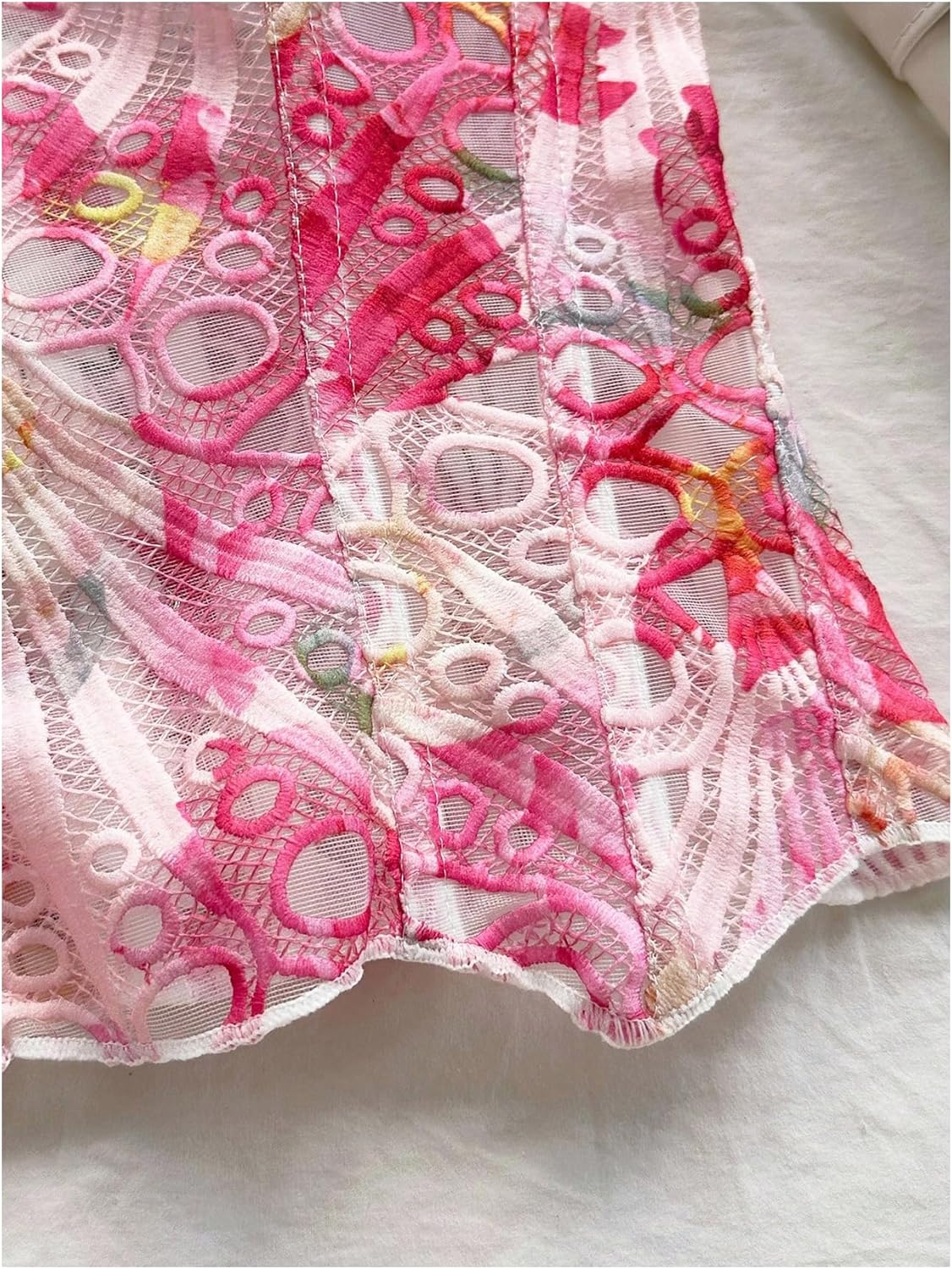 WDIRARA Women's Lace Corset Tops Mesh Strapless Bustier Tube Top Going Out Clubwear - Image 4