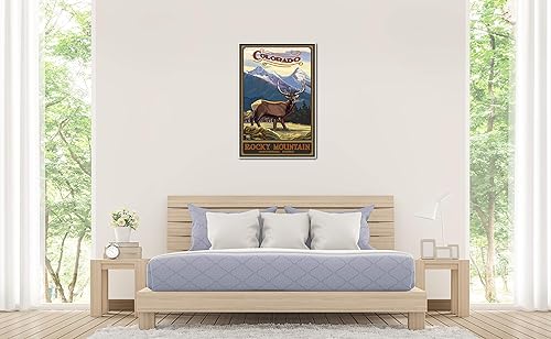 Miniatura 4 de Colorado Elk, Rocky Mountain National Park Giclee Art Print Poster from Travel Artwork by Artist Paul A. Lanquist 24" x 36"