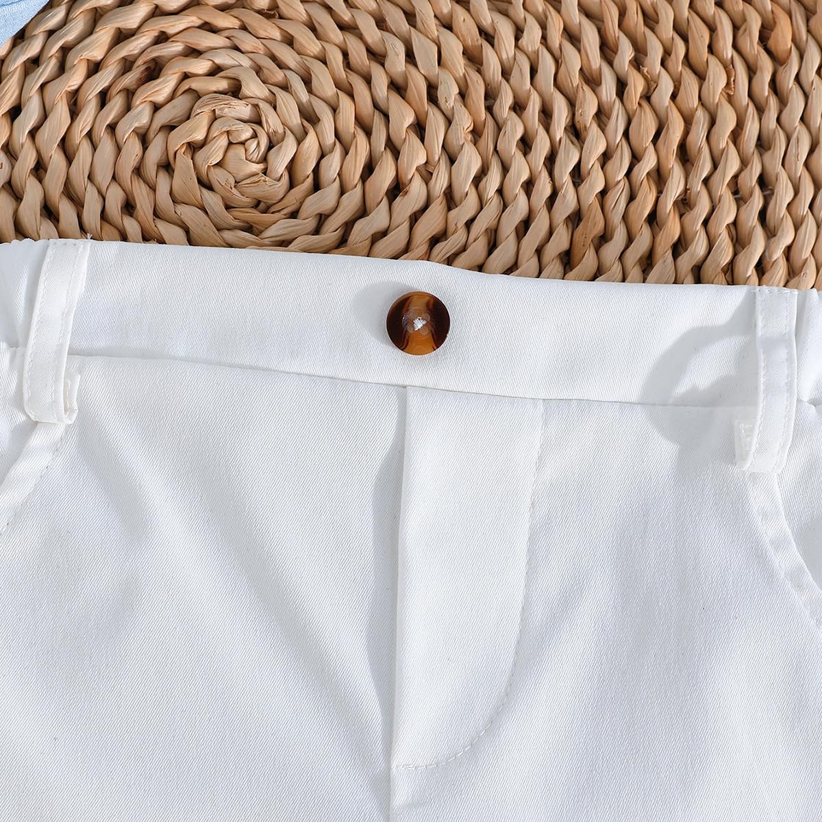 LUVCES Conjunto Verano Ropa para Bebé Niño Lindo Polo con Estampado de Oso + Cintura Elástica Pantalones Cortos y Bolsillos 2 Piezas Trajes de Primavera — view 5