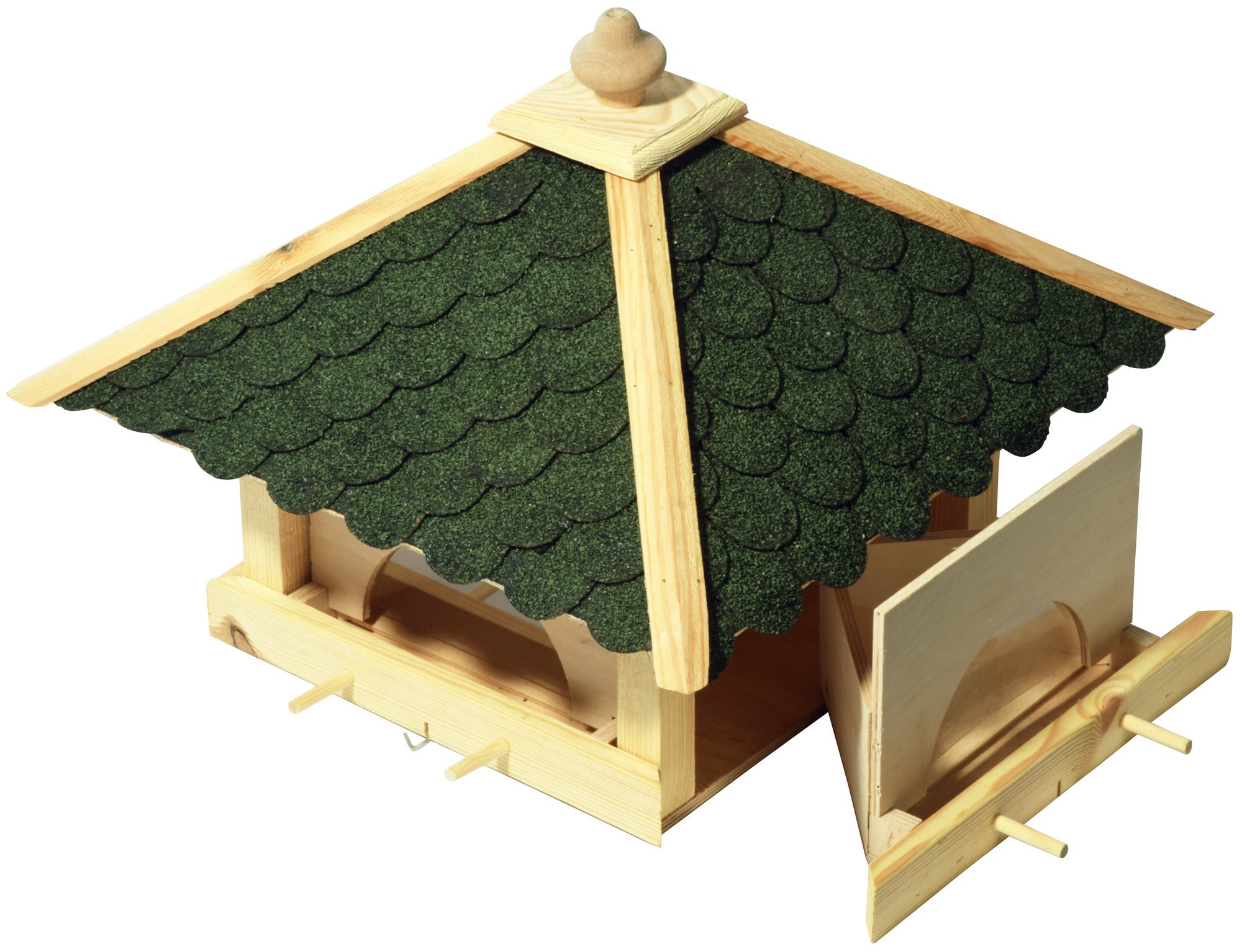 Luxus-Vogelhaus 98700e Großes XXL Vogelhaus aus Holz (Kiefer) für Garten, Balkon, mit 4 herausziehbaren Futterschubladen - XL Vogelhäuschen Vogelfutterhaus