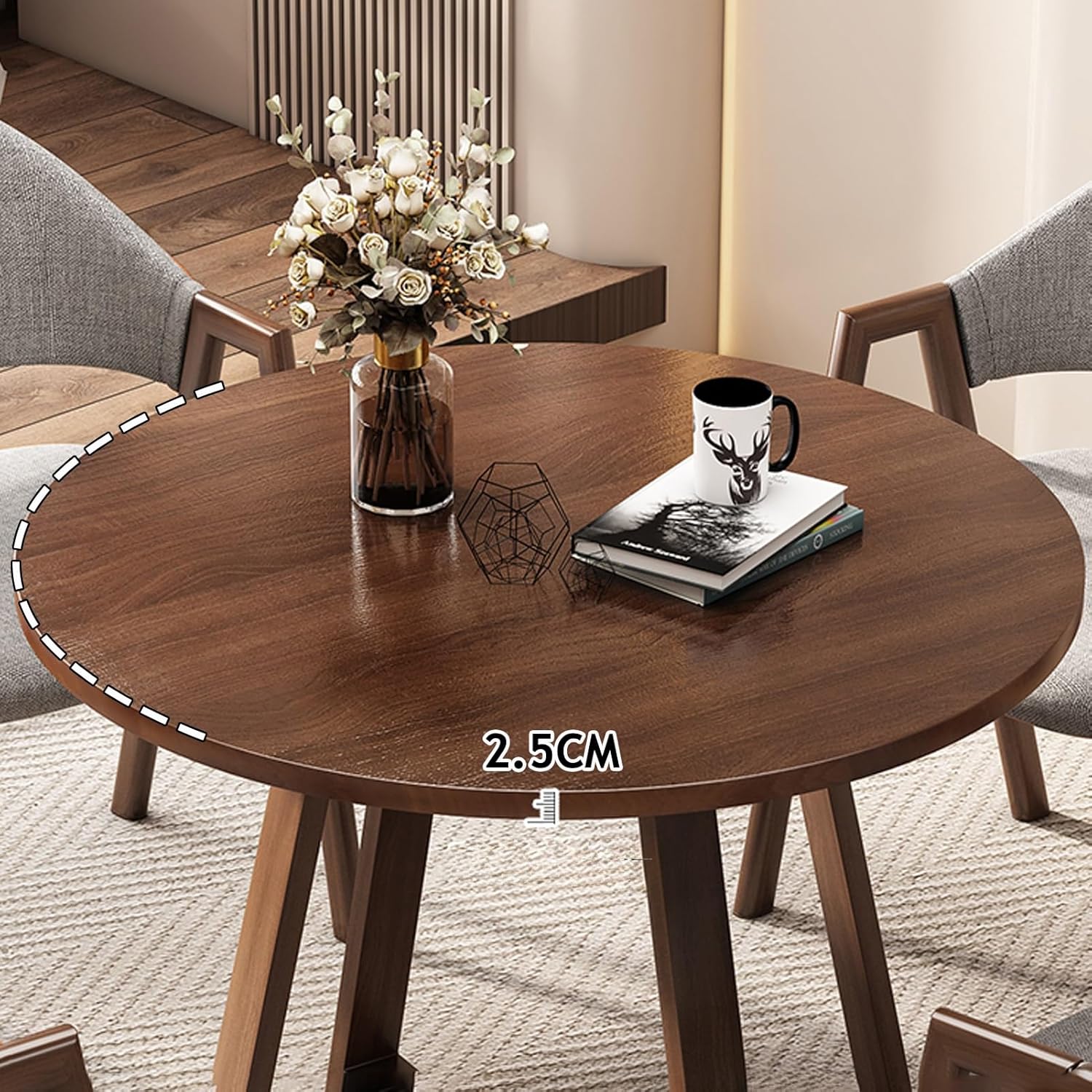 Negotiation Table and Chair Set for Office Reception Room Club - Small Conference Room Tables for 4 - Coffee Dining Table and Chair Set for Family Apartment