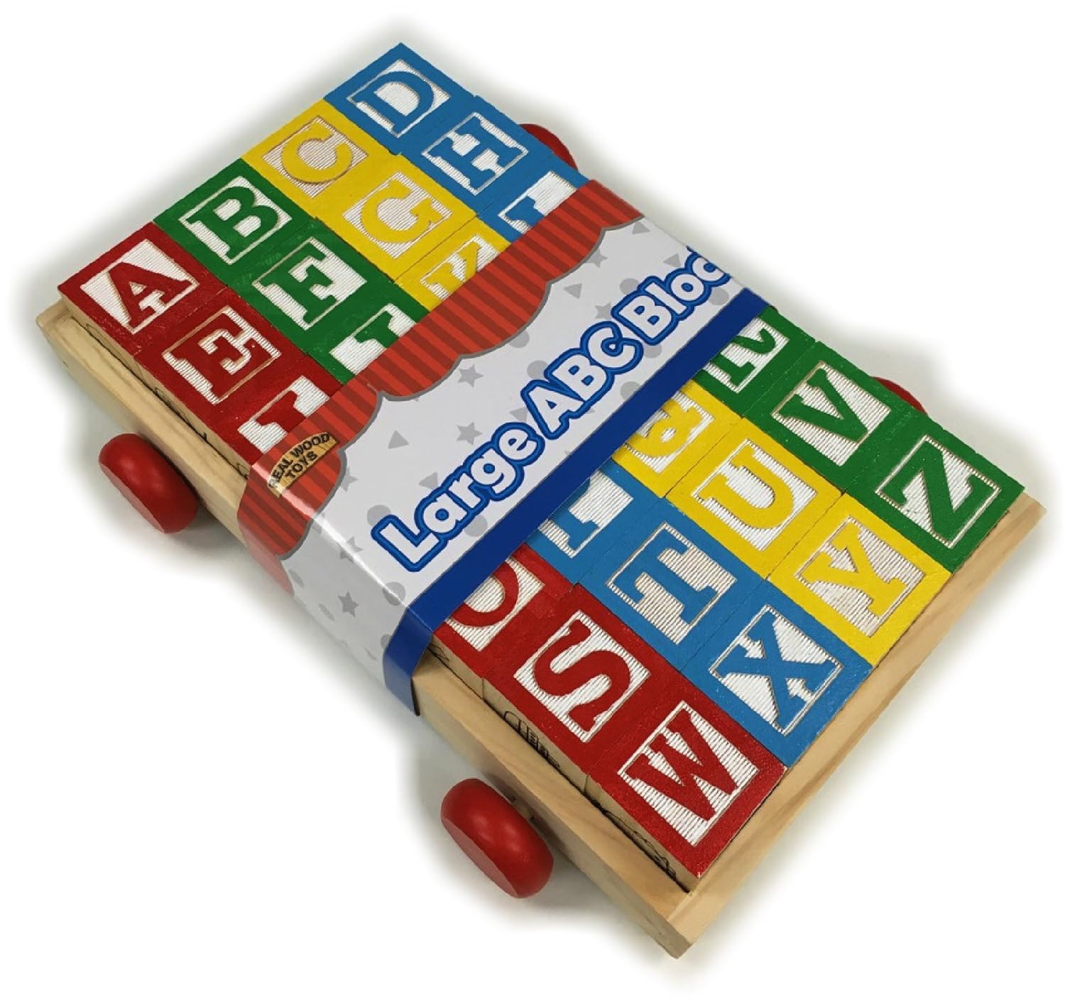 Green Hills Large Classic ABC Stack N' Build Blocks Wagon