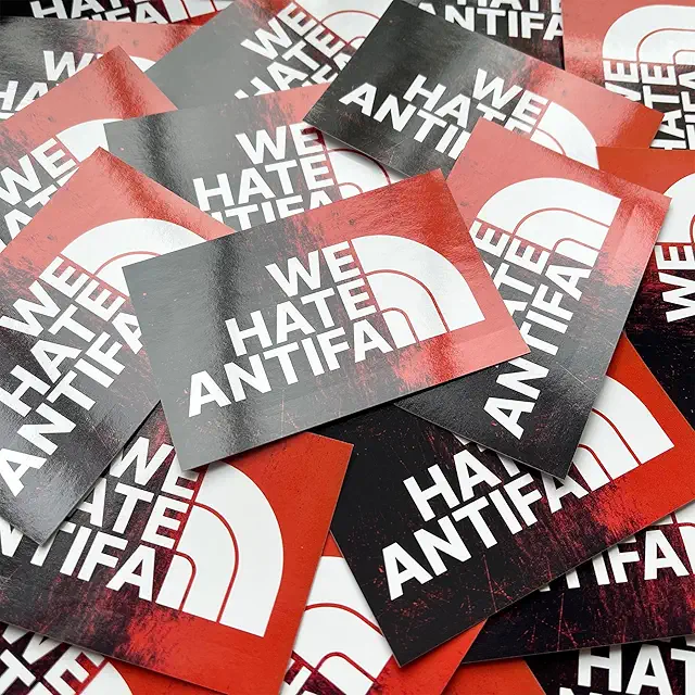 We Hate Antifa Sticker 100-Pack - 8.5cm Anti-Leftist Antifascist Stickers