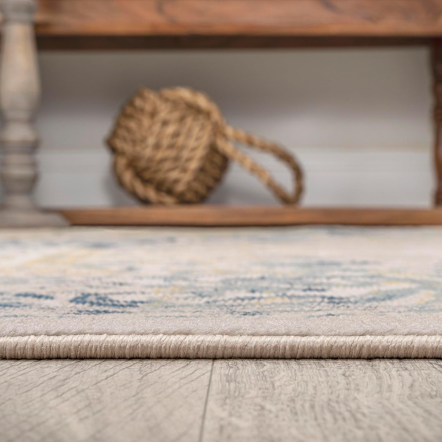 JONATHAN Y Rosalia Cottage Medallion Navy/Beige Runner Rug, 2x8, Bohemian, Traditional, Easy-Cleaning for Living Room, Bedroom, Kitchen, Pet Friendly, Non-Shedding (MDP401C-28)